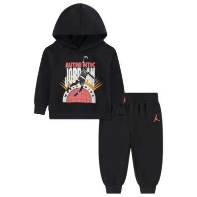 Jordan Kids' Boys Preschool   Authentic Fleece Set In Black