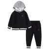 Jordan Little Boys Block Rib Full-zip Hoodie And Pants 2-piece Set In Black/red