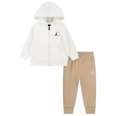Jordan Kids' Boys Infant   Brooklyn Fleece Full-zip Hoodie Set In Sail/hemp