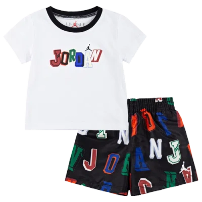 Jordan Kids' Boys Infant   Court Of Legends Shorts Set In Black/white