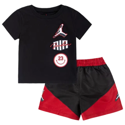 Jordan Kids' Boys Infant   Jumpman Stacked Play Shorts Set In Black/red