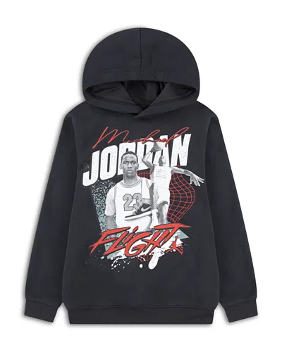 JORDAN BOYS' JDB MJ DOUBLE FLIGHT GRAPHIC FLEECE PULLOVER HOODIE - BIG KID