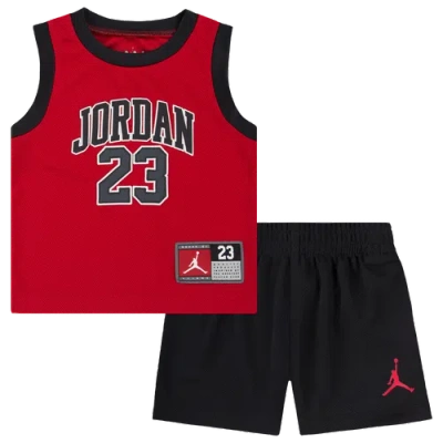 Jordan Kids' Boys  23 Jersey Set In Red/black
