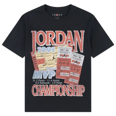 Jordan Kids' Boys  91 Playoff Short Sleeve T-shirt In Black