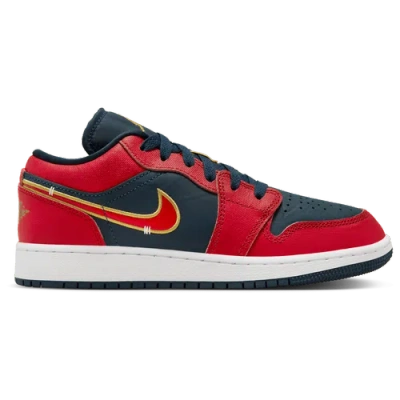 Jordan Kids' Boys  Air  1 Low Se Travel In Armory Navy/sport Red/metallic Gold