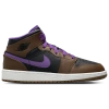 Jordan Boys  Air  1 Mid In Purple/brown/black