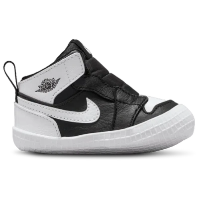 Jordan Kids' Boys  Aj 1 Crib Bootie In White/white/black