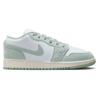 Jordan Kids' Boys  Aj 1 Low Se In White/sail/seafoam