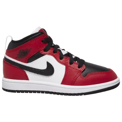 Jordan Kids' Boys  Aj 1 Mid In Black/black/gym Red