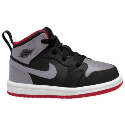 Jordan Kids' Boys  Aj 1 Mid In Black/cement Grey/fire Red