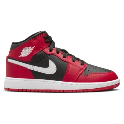 Jordan Kids' Boys  Aj 1 Mid In Black/red/white