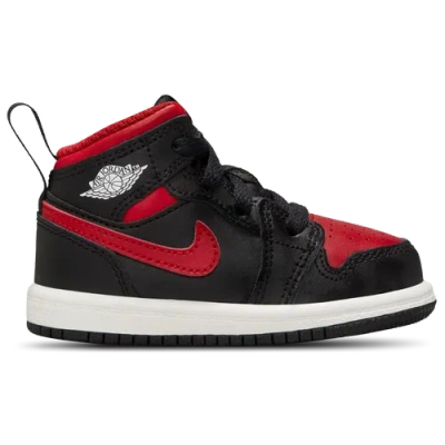 Jordan Kids' Boys   Aj 1 Mid In Black/red/white