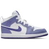 Jordan 1 Mid Little Kids' Shoes In Purple