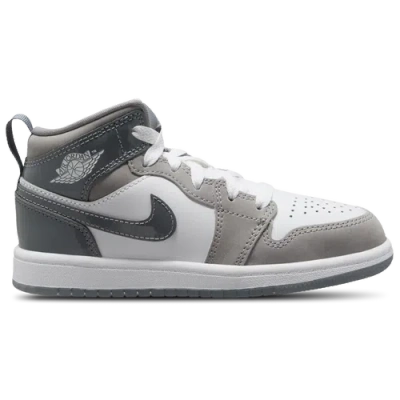 Jordan Kids' Boys  Aj 1 Mid Se In White/cool Grey/medium Grey