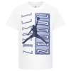 Jordan Boys  Aj11 Vertical Columns Short Sleeve T-shirt In White/navy