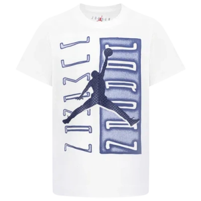 Jordan Kids' Boys  Aj11 Vertical Columns Short Sleeve T-shirt In Navy/white