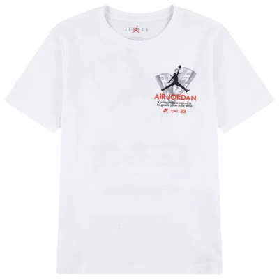 Jordan Kids' Boys  Aj5 Fire Red Tour Short Sleeve T-shirt In White