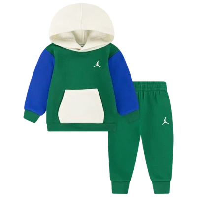 Jordan Kids' Boys Infant   Brooklyn Fleece Pullover Set In Pine Green/white