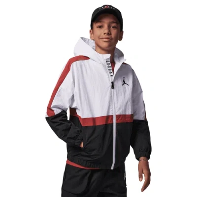 Jordan Kids' Boys  Color Block Wind Jacket In Black/white