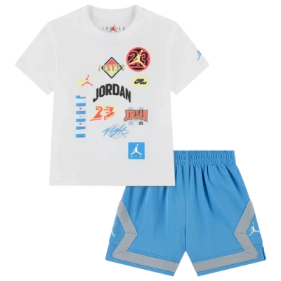 Jordan Kids' Boys  Dynasty Patch T-shirt Shorts Set In White