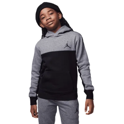Jordan Kids' Boys  Flight Sideline Fleece Pullover In Black/carbon Heather