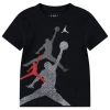 Jordan Big Boys Gradient Stacked Short Sleeve Tee In Red/black