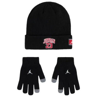 Jordan Kids' Boys   23 Jersey Beanie Set In Black