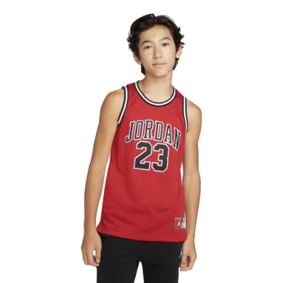 Jordan Kids' Big Boys 23 Jersey Sleeveless Tank Top In Black/red