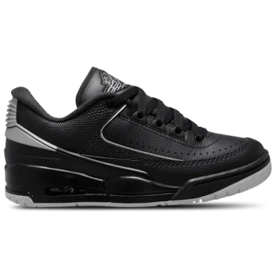 Jordan Kids'  2/3 "black/metallic Silver" Sneakers In Silver/black/grey