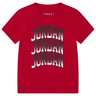 Jordan Kids' Little Boys Graphic Tee In Black/gym Red