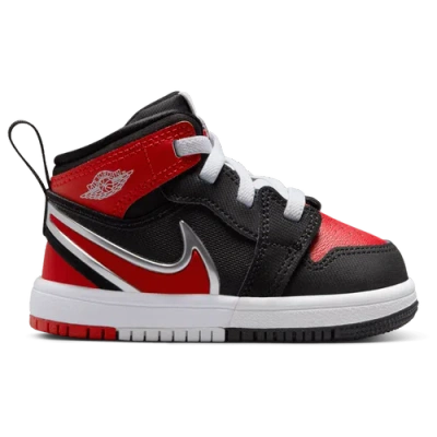 Jordan Kids' Boys   Aj 1 Easyon Mid In Black/red/white