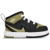 Jordan Boys   Aj 1 Easyon Mid In Black/white/olive