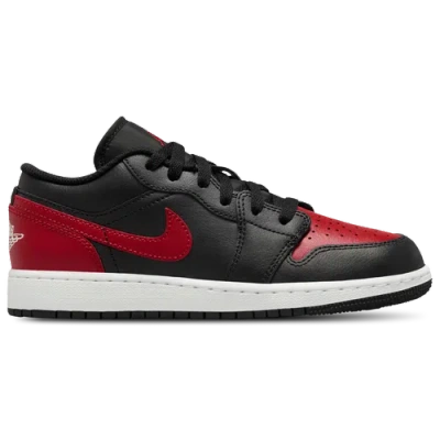 Jordan Kids' Boys   Aj 1 Low In Black/white/red