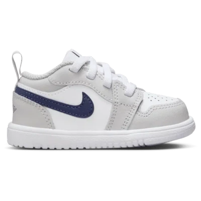 Jordan Kids' Boys   Aj 1 Low In White/midnight Navy