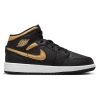 Jordan Mens  Aj 1 Mid In Black/gold/white