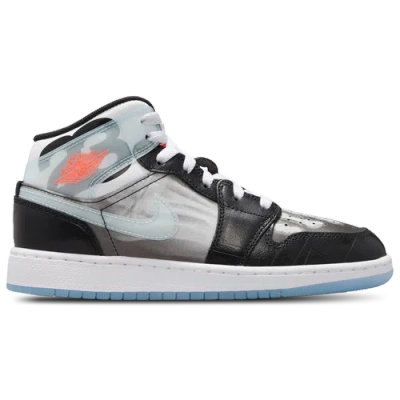 Jordan Kids' Boys   Aj 1 Mid Ss In Black/ice Blue