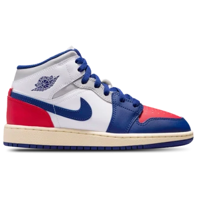 Jordan Kids' Boys   Aj 1 Mid In White