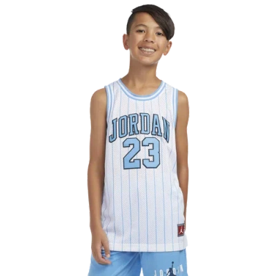 Jordan Kids' Boys   Aj 23 Aop Jersey In White/university Blue