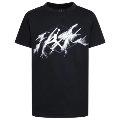 Jordan Kids' Boys   Aj4 Flight Lightning S/s T-shirt In Black/white