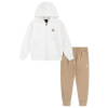 Jordan Boys   Brooklyn Fleece Full-zip Hoodie Set In Sail/hemp