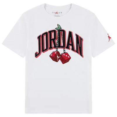 Jordan Kids' Boys   Cherry Dice Short Sleeve T-shirt In White