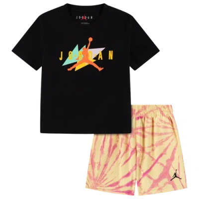 Jordan Kids' Boys   Festival Tie Dye Shorts Set In Black