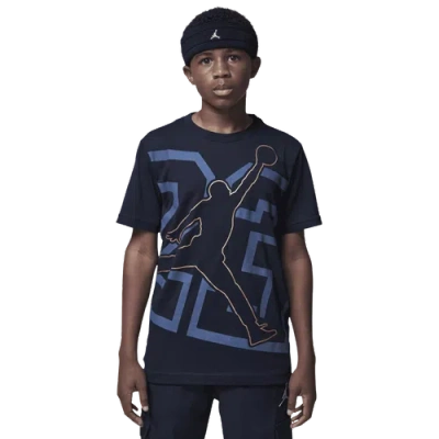 Jordan Kids' Boys   Hbr Shine Jumpman Short Sleeve T-shirt In Black/grey