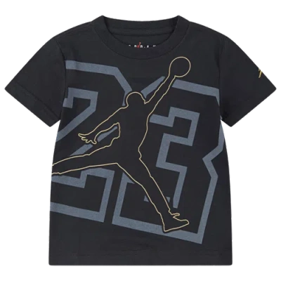 Jordan Kids' Big Boys Jumpman Shine Graphic Tee In Black/grey