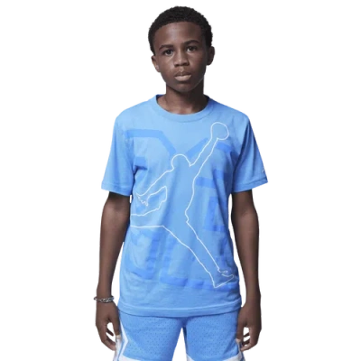 Jordan Kids' Boys   Hbr Shine Jumpman Short Sleeve T-shirt In Legend Blue/white