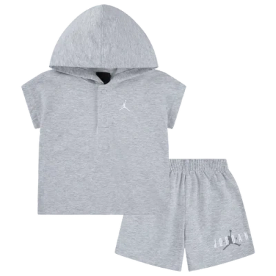 Jordan Kids' Little Boys Henley Hoodie & Shorts, 2 Piece Set