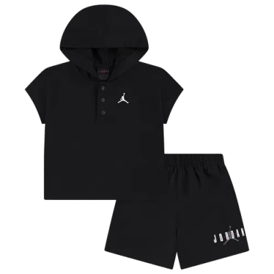 Jordan Kids' Little Boys Henley Hoodie & Shorts, 2 Piece Set