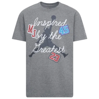 Jordan Kids' Boys   Inspired Patches Short Sleeve T-shirt In Gray
