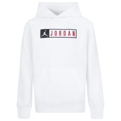 Jordan Boys   Jumpman Fade Pullover Hoodie In White/red
