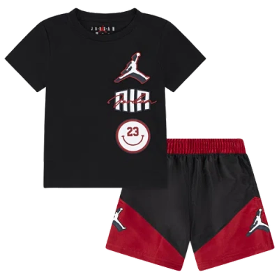 JORDAN BOYS JORDAN JORDAN JUMPMAN STACKED PLAY SHORTS SET